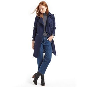 GAP Go Trench classic Navy Trench Coat